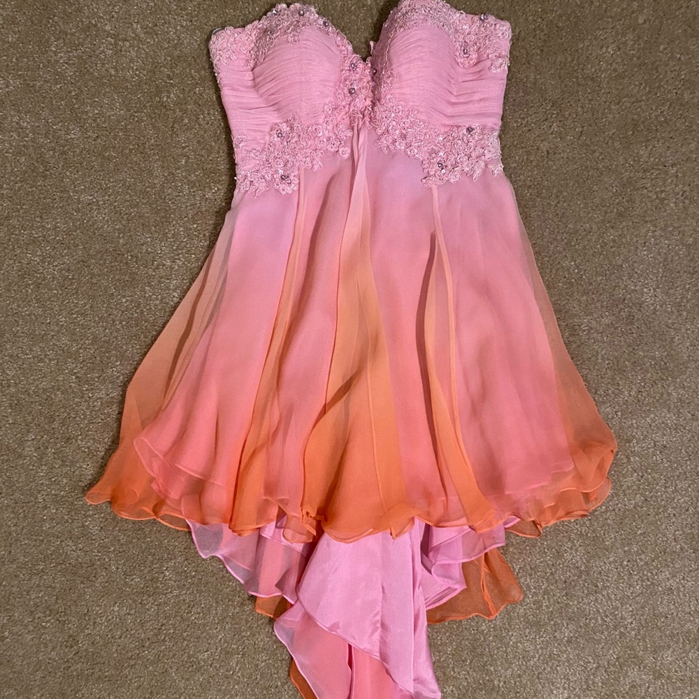 Ombré Sherri Hill High Low Dress